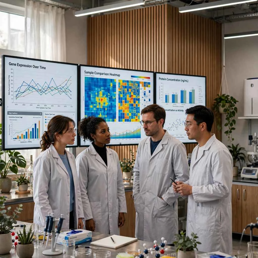 Scientists Reviewing Gene Expression
